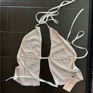 Strappy sequin y2k backless top